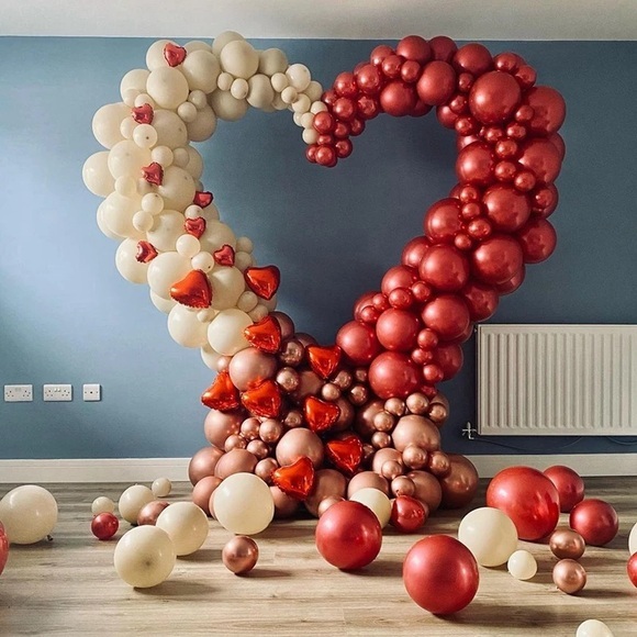 (25-tlg. Set) 150x160cm Luftballon Ständer Halterung - Herz