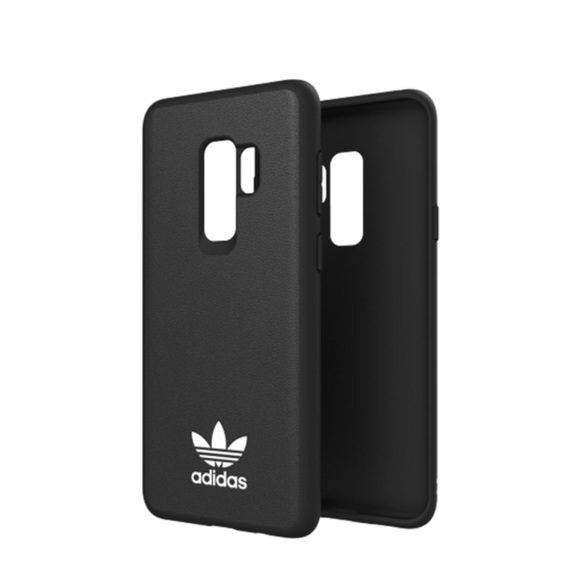 adidas Originals - Samsung Galaxy S9+ Plus Moulded Hardcase Leder Hülle (29929) - Schwarz / Weiss