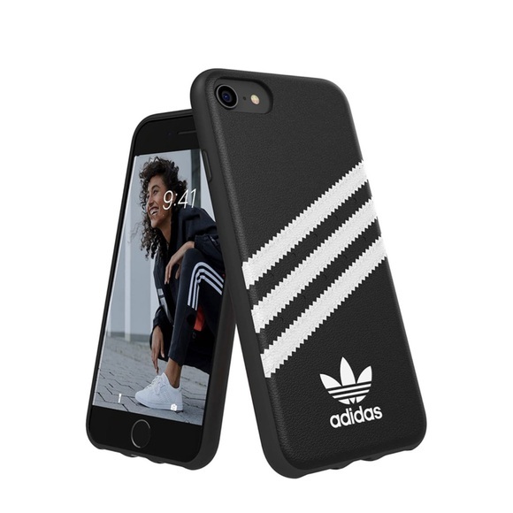 adidas Originals - iPhone SE (2020) / 8 / 7 / 6S Moulded Case PU Leder Hülle (CK6169) - Schwarz / Weiss