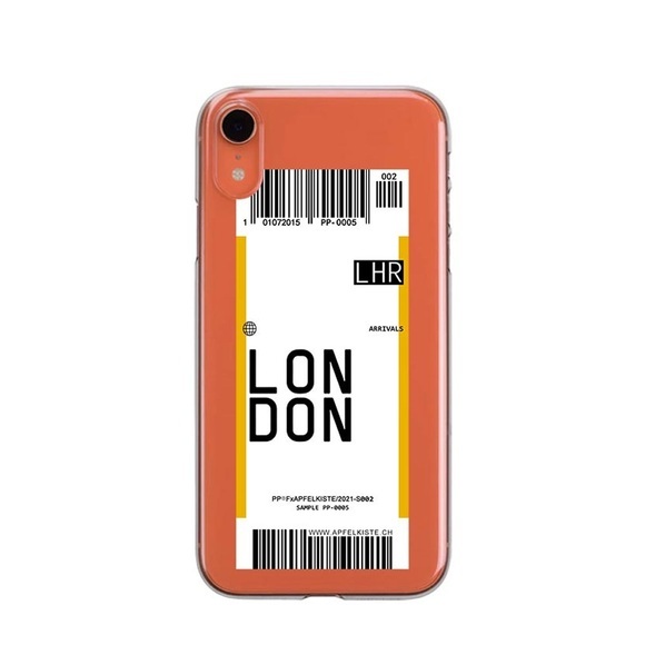 Apfelkiste © - iPhone Xr Gummi Case Hülle Ultra Thin Ticket London - Transparent