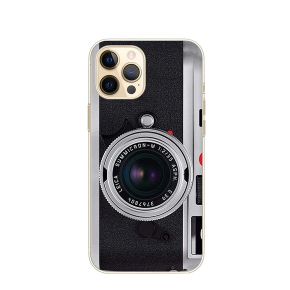Apfelkiste © - iPhone 11 Pro Max Gummi Case Hülle Ultra Thin Retro Kamera - Schwarz / Grau