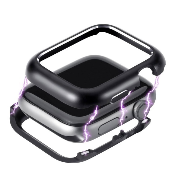 Apple Watch Series 4 (44 mm) Magnetische Alu Schutzhülle Bumper Case (Magnet-Technologie) - Schwarz