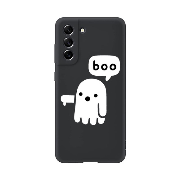Apfelkiste © - Samsung Galaxy S21 5G Gummi Case Hülle Ultra Thin Boo - Schwarz / Weiss