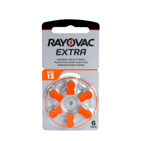 Rayovac - (6er Set) Extra Advanced 1.4 Volt Knopfzelle Zink-Luft Hörgerät Batterie PR48 / 13A (310mAh)
