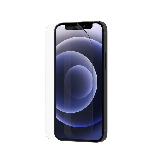 Tech21 - iPhone 12 Mini Antibakterielle Display Schutzfolie Impact Shield + Montagehilfe Case Friendly