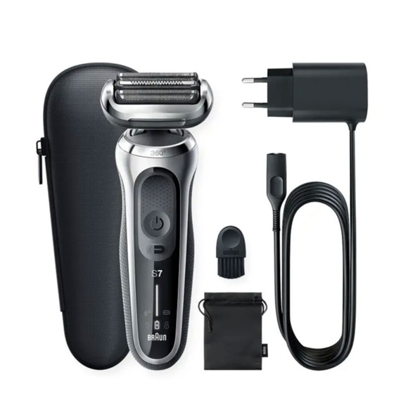 Braun - Series 7 BeardTrimmer Gesichts Haarentfernung Bart Trimmer Elektrischer Wet & Dry Rasierer (71-S1000s) - Grau / Schwarz