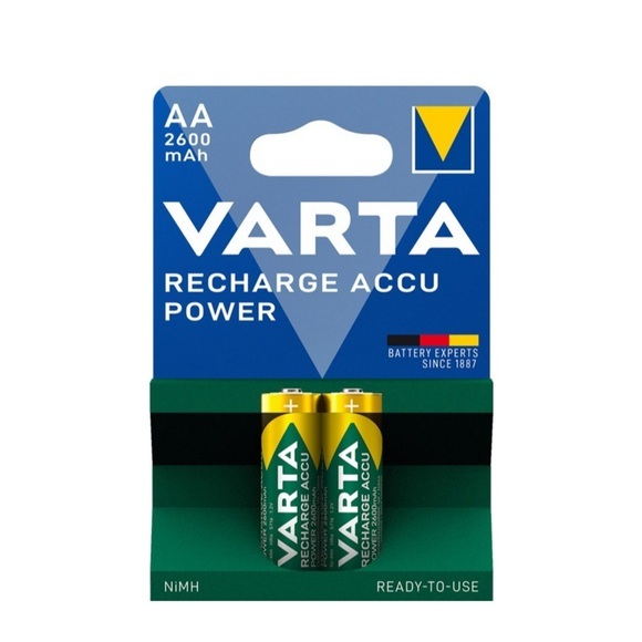 Varta Accu R2U AA 2600Mah BLI 2 - AA Batterie (Grün/Silber)