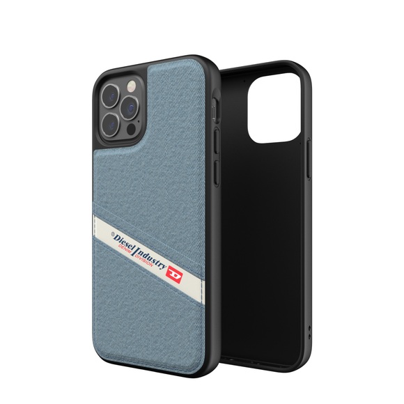 Diesel - iPhone 12 / iPhone 12 Pro Hardcase Hülle Moulded Case Denim (42546) - Blau / Schwarz
