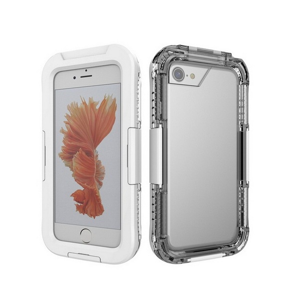 iPhone SE (2022/2020) / 8 / 7 / 6S Wasserfeste Outdoor Schutz Hülle (IP68) - Weiss