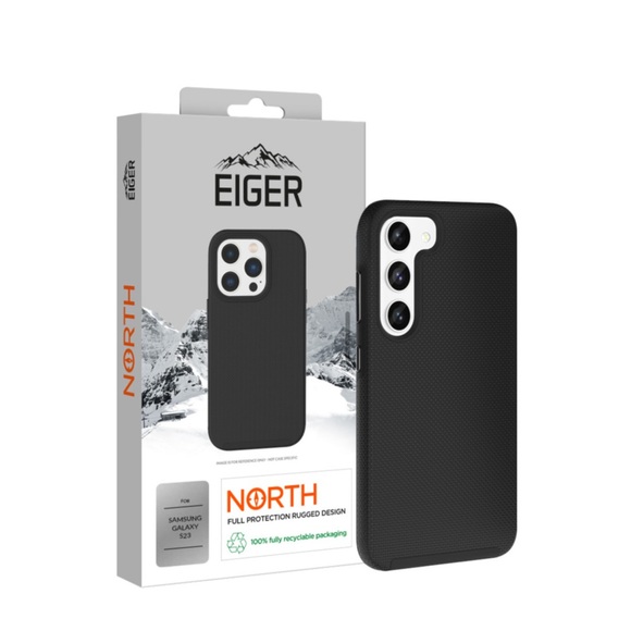 Eiger - Samsung Galaxy S23 5G North Case Premium Hybrid Schutzhülle (EGCA00438) - Schwarz