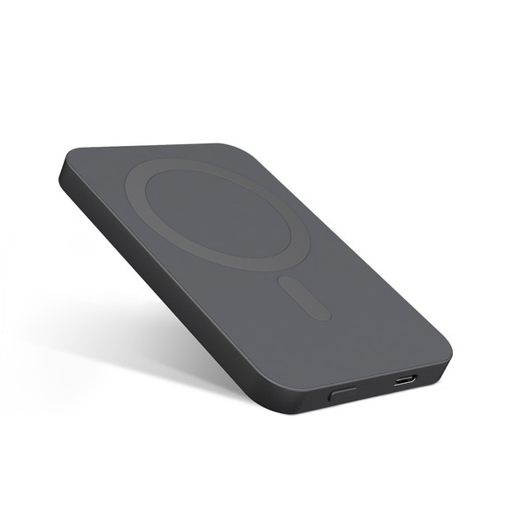 Epico - (15W) 5000mAh Magnetische Alu Qi Wireless MagSafe USB C Power Bank Ladegerät ab Apple iPhone 12 (9915111900070) - Space Grey