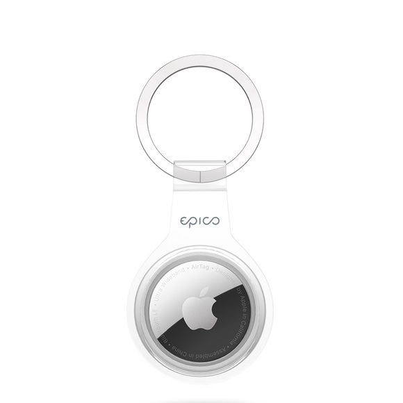 Epico - Apple AirTag Anhänger Gummi Case Hülle Schlüsselanhänger (9910101000002) - Transparent