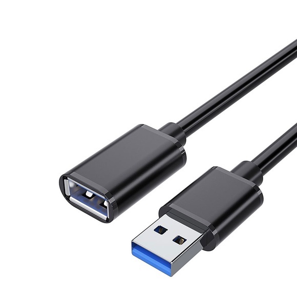 Essager - (2m) USB A auf USB 3.0 A-Buchs Verlängerungskabel Adapter Kabel (EXCAM-YTC01) - Schwarz