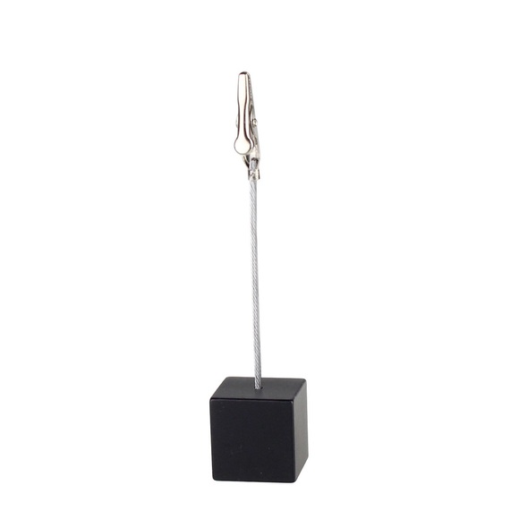 Würfel Fotohalter Deko Postkarten Clip Cube mit Krokodil Klammer - Schwarz