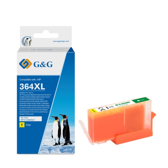 G&G - Ersetzt HP 364XL Y Druckerpatrone Printer Tintenpatrone (950 Seiten / 14.2ml) - Gelb