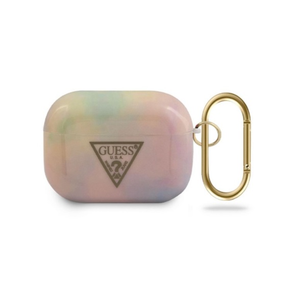 Guess - AirPods Pro Schutzhülle Tie & Dye + Karabinerhaken (GUACAPTPUMCGG01) - Rosa