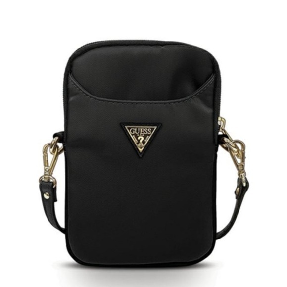 Guess - Universal Handy Umhänge Tasche Portemonnaie Torebka Triangle Logo (GUPBNTMLBK) - Schwarz