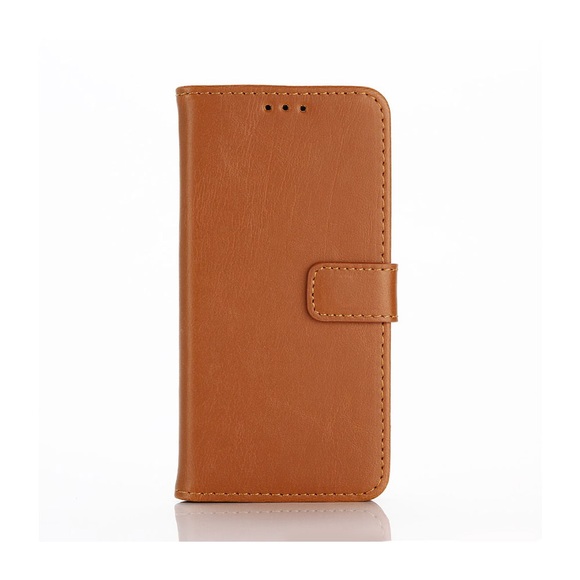 Samsung Galaxy A3 (2017) Leder Tasche Hülle mit Kartenetui - Braun