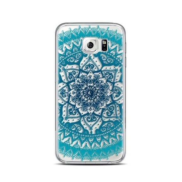 Apfelkiste © - Samsung Galaxy A5 (2017) Gummi Case Hülle Ultra Thin Mandala - Transparent / Türkis