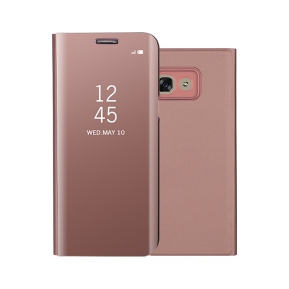 Samsung Galaxy A5 (2017) Clear View Standing Cover Hülle - Roségold