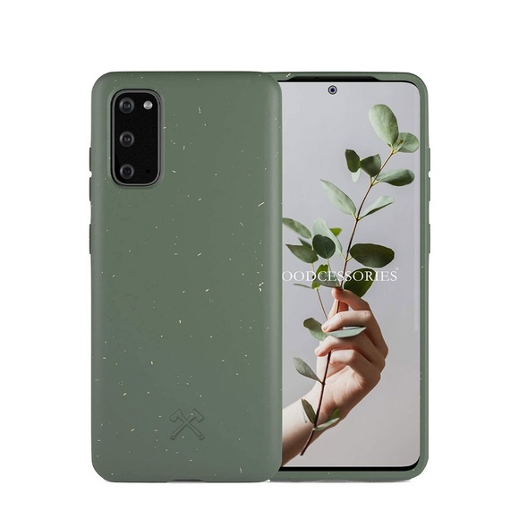Woodcessories - Samsung Galaxy S20 BioCase Antimikrobielle Schutzhülle Vegan Biologisch Abbaubar (ECO393) - Midnight Green
