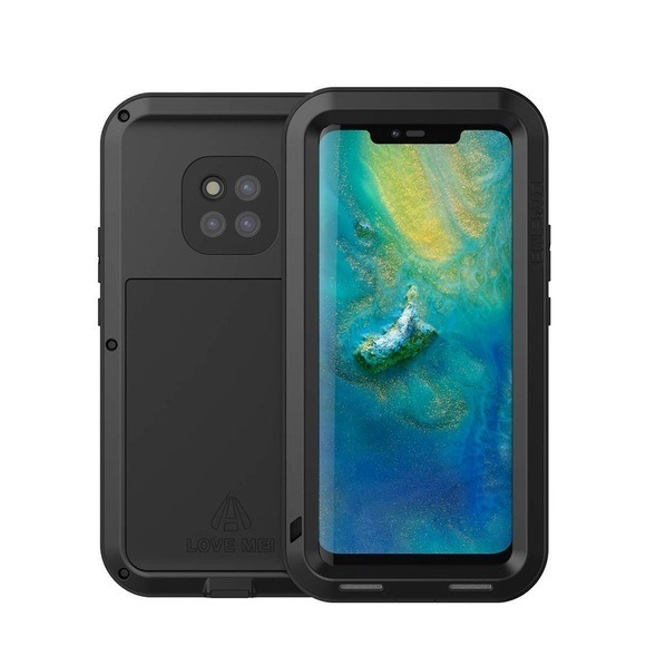 LOVE MEI - Huawei Mate 20 Pro Silikon Metall Outdoor Case - Schwarz