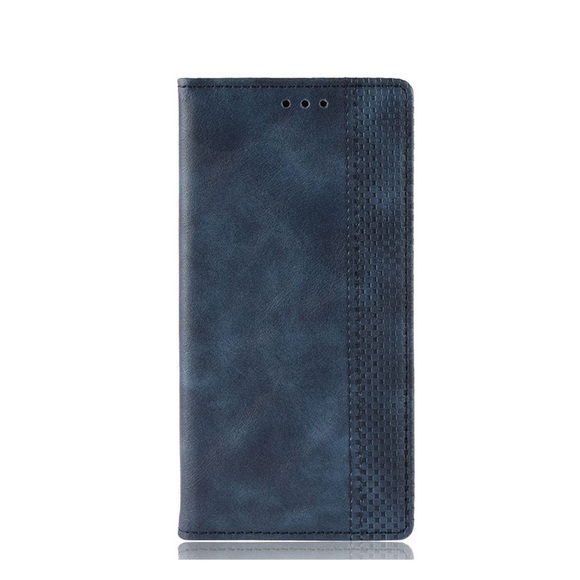 Huawei P30 Pro Vintage Leder Tasche Flip Cover Fashion Design - Blau