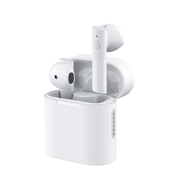 Haylou (by Xiaomi*) - MoriPods Bluetooth 5.2 aptX Adaptive AAC SBC In-Ear Kopfhörer Headset Noise Cancelling + Ladecase - Weiss