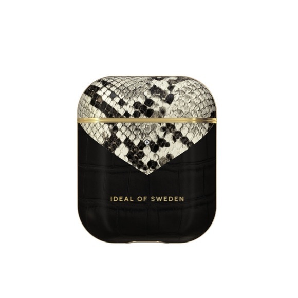 iDeal of Sweden - AirPods (1. & 2. Generation) Atelier Leder Tasche Schutzhülle Abdeckung (IDFAPC-199) - Midnight Python