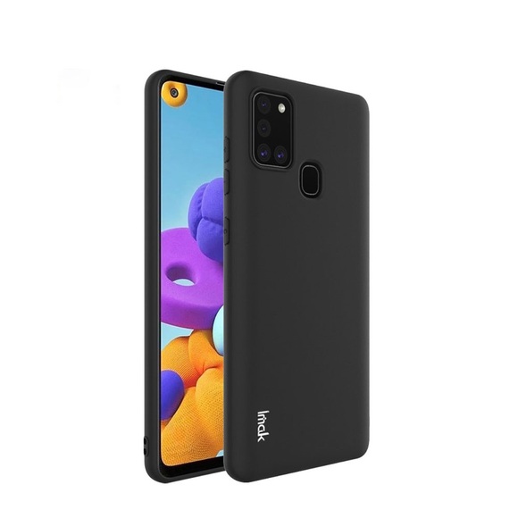 IMAK - Samsung Galaxy A21s Gummi Case Ultra Thin Hülle - Schwarz (Matt)
