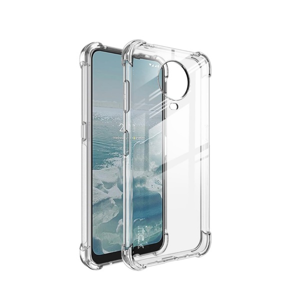 IMAK - Nokia G20 / G10 Gummi Hülle Air Cushion Fallschutz + Display Folie - Transparent