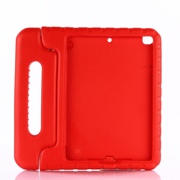 iPad 9.7 (2018/2017) / iPad Air 2 / 1 Stossfeste Schaumstoff Schutz Hülle + Griff für Kinder - Rot