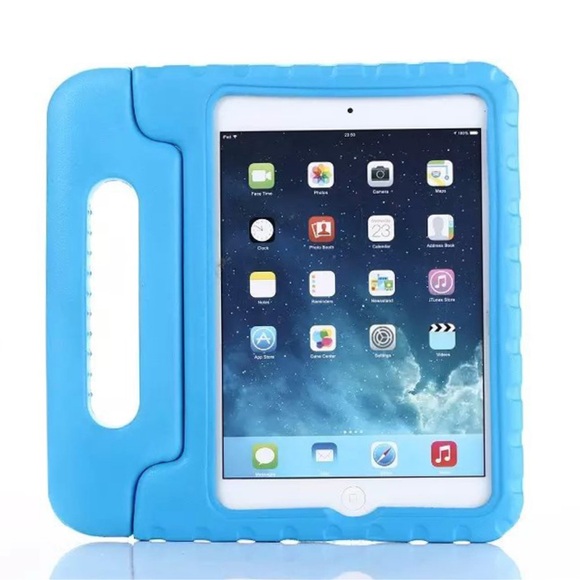 iPad Mini 5 / iPad Mini 4 Stossfeste Schaumstoff Schutz Hülle + Griff für Kinder - Blau