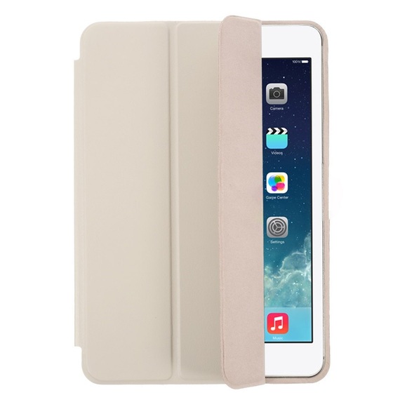 iPad Mini 1 / 2 / 3 Leder Tasche Smart Case Hülle - Grau (Stein)