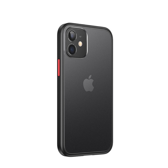 IPAKY - iPhone 12 Mini Hybrid TPU Bumper Case Schutz Hülle - Schwarz