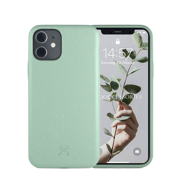 Woodcessories - iPhone 11 BioCase Antimikrobielle Schutzhülle Vegan Biologisch Abbaubar (ECO389) - Turtle Green