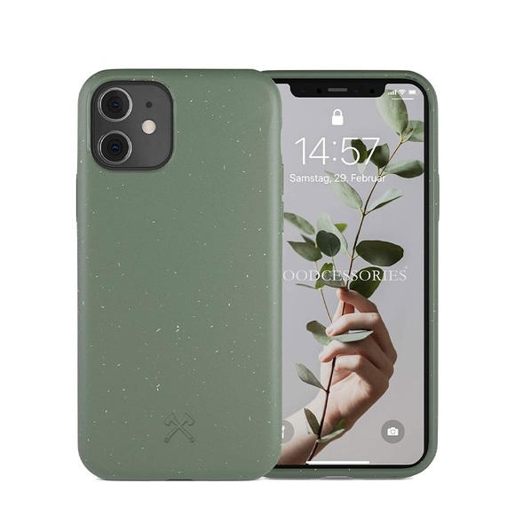 Woodcessories - iPhone 11 BioCase Antimikrobielle Schutzhülle Vegan Biologisch Abbaubar (ECO431) - Midnight Green