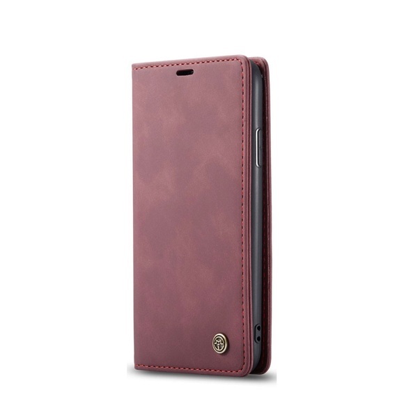 Caseme - iPhone 11 Leder Tasche Flip Wallet Etui mit Kartenfächern - Rot