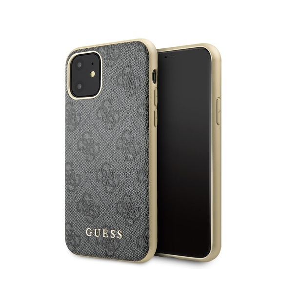 Guess - iPhone 11 Hardcase Hülle Charms (GUHCN61G4GG) - Grau / Gold