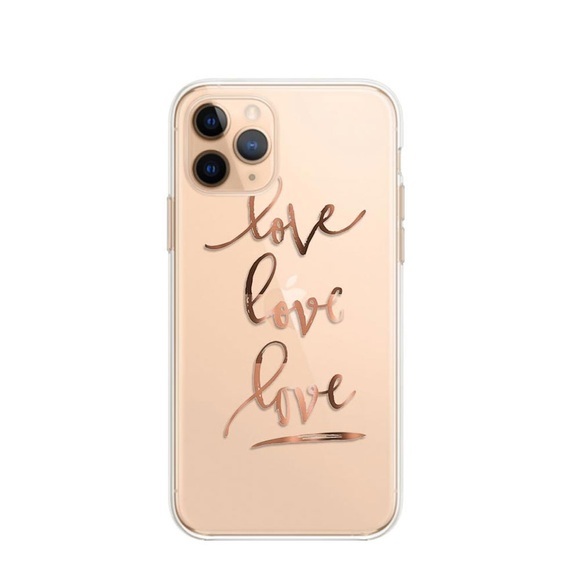 Apfelkiste © - iPhone 11 Pro Max Gummi Case Hülle Ultra Thin Love Love Love - Transparent