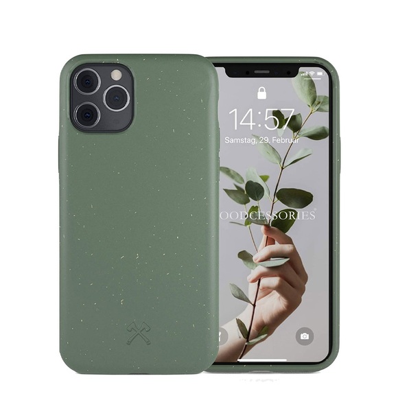 Woodcessories - iPhone 11 Pro BioCase Antimikrobielle Schutzhülle Vegan Biologisch Abbaubar (ECO429) - Midnight Green