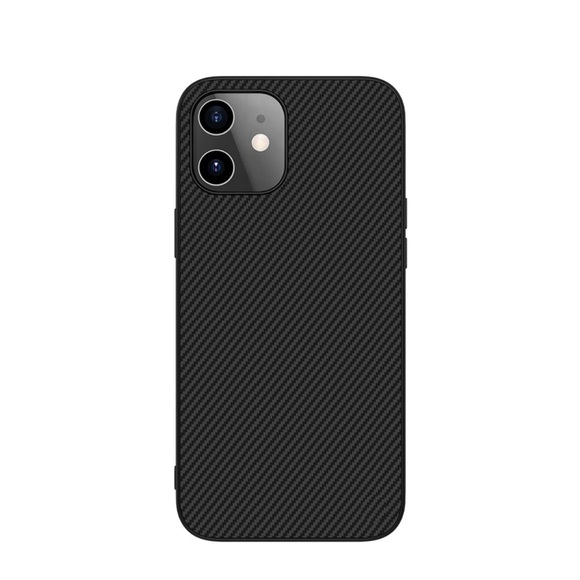 Nillkin - iPhone 12 Mini Hardcase Hülle Synthetic Fiber Carbon Look - Schwarz
