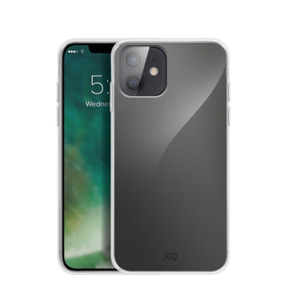 XQISIT - iPhone 12 Mini Flex Case Gummi Hülle (Antibakteriell) - Transparent