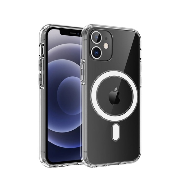 iPhone 12 / iPhone 12 Pro MagSafe Hybrid Hülle TPU Bumper Acryl Rückseite - Transparent