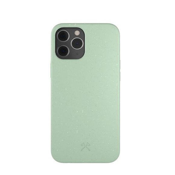 Woodcessories - iPhone 12 Pro Max BioCase Antimikrobielle Schutzhülle Vegan Biologisch Abbaubar - Mint Green