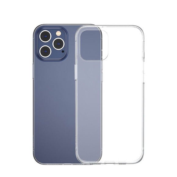 Baseus - iPhone 12 Pro Max Gummi Hülle Case Simple Series Ultra Thin 0.7 mm - Transparent