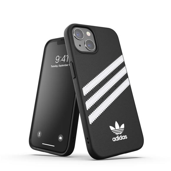 adidas Originals - iPhone 13 Moulded Case Leder Hülle (47093) - Schwarz / Weiss