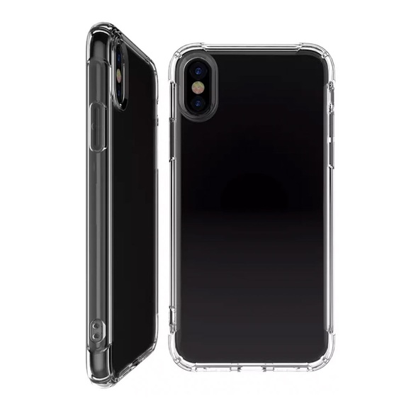 iPhone Xs / X Gummi Case Hülle Air Cushion Fallschutz - Transparent