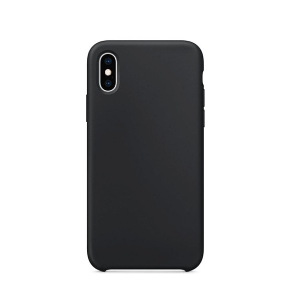 iPhone Xs Max Silikon Case Hülle - Schwarz