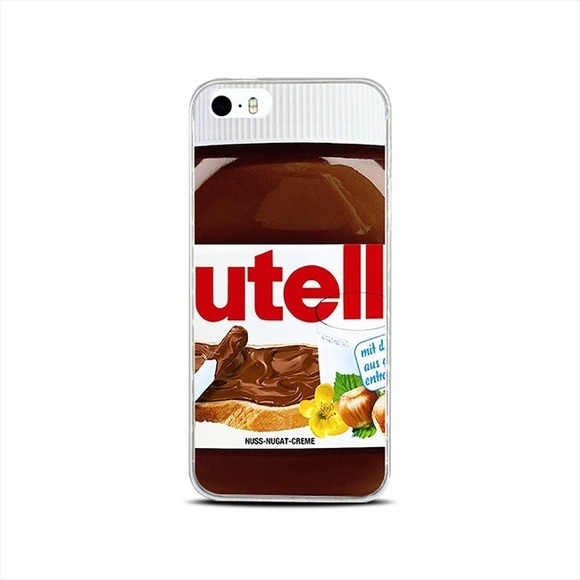 Apfelkiste © - iPhone SE / 5 / 5S Gummi Case Hülle Ultra Thin Nuss-Nougat Creme - Braun